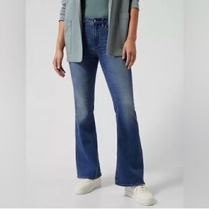 NWT Athleta | Women's True Blue Sculptex Flare Jean, front/back pockets, sz 0/T